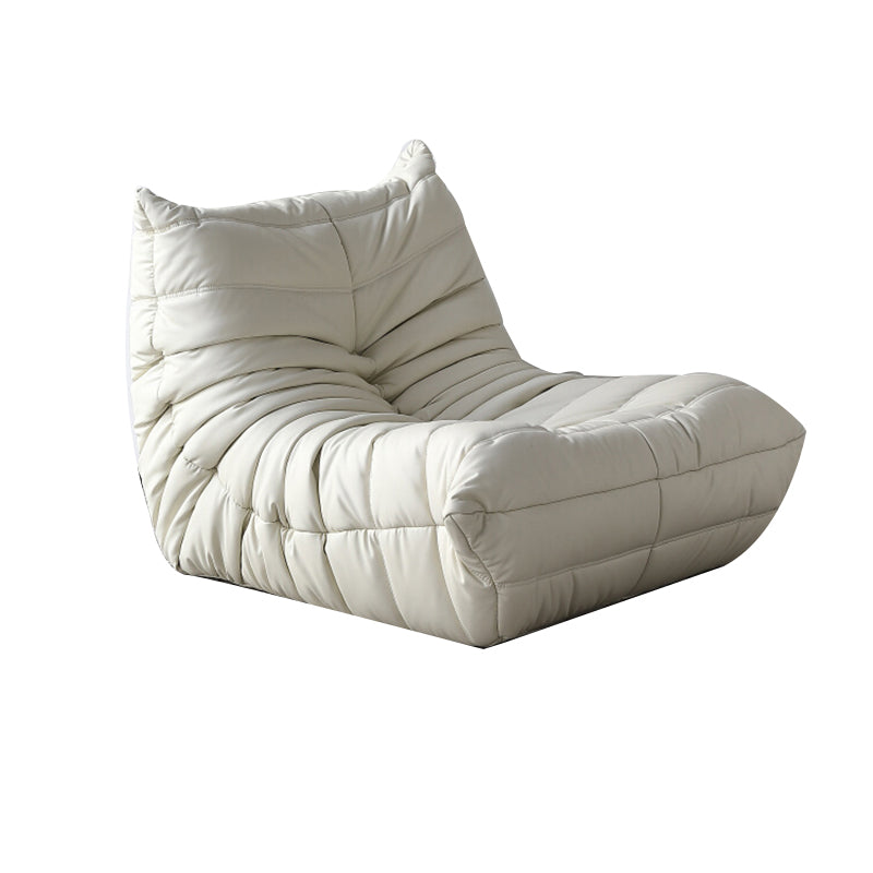 Contemporary Sofa Tufted Split-Back White Seating for Living Room