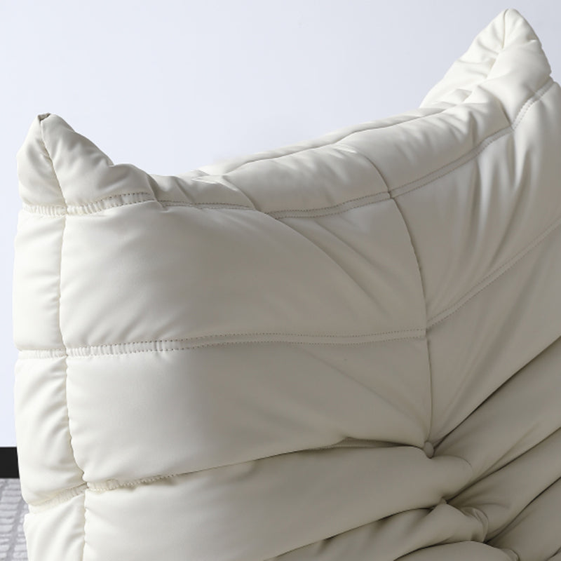 Contemporary Sofa Tufted Split-Back White Seating for Living Room