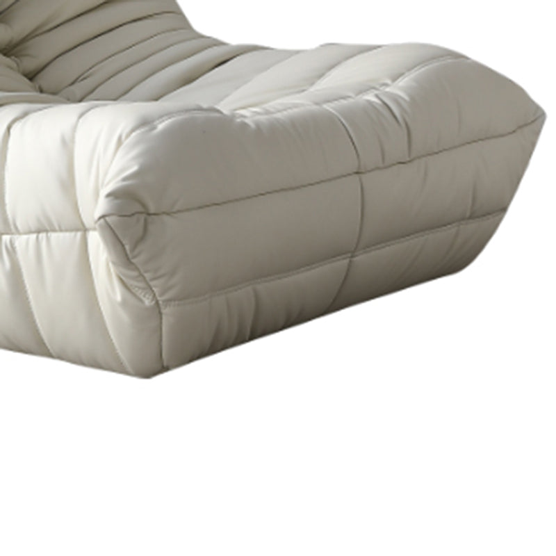 Contemporary Sofa Tufted Split-Back White Seating for Living Room