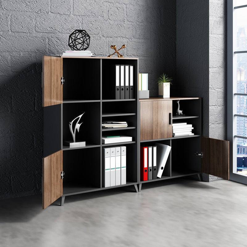 Archivo moderno medieval Babyet de madera Almacenamiento de almacenamiento lateral