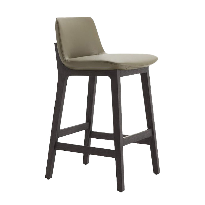 Scandinavian Indoor Solid Wood Bar Stool Upholstered Bar Stool Green 1 Piece Clearhalo 'Bar Furniture' 'Bar Stools' 'bar_stools' 'furn' 'furn_bar_stools' 'Furniture' 'Kitchen & Dining Furniture' 7407229