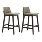 Scandinavian Indoor Solid Wood Bar Stool Upholstered Bar Stool Green 2 Piece Set Clearhalo 'Bar Furniture' 'Bar Stools' 'bar_stools' 'furn' 'furn_bar_stools' 'Furniture' 'Kitchen & Dining Furniture' 7407231