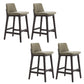 Scandinavian Indoor Solid Wood Bar Stool Upholstered Bar Stool Green 4 Piece Set Clearhalo 'Bar Furniture' 'Bar Stools' 'bar_stools' 'furn' 'furn_bar_stools' 'Furniture' 'Kitchen & Dining Furniture' 7407233