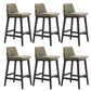 Scandinavian Indoor Solid Wood Bar Stool Upholstered Bar Stool Green 6 Piece Set Clearhalo 'Bar Furniture' 'Bar Stools' 'bar_stools' 'furn' 'furn_bar_stools' 'Furniture' 'Kitchen & Dining Furniture' 7407235