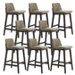 Scandinavian Indoor Solid Wood Bar Stool Upholstered Bar Stool Green 8 Piece Set Clearhalo 'Bar Furniture' 'Bar Stools' 'bar_stools' 'furn' 'furn_bar_stools' 'Furniture' 'Kitchen & Dining Furniture' 7407236