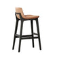 Scandinavian Indoor Solid Wood Bar Stool Upholstered Bar Stool Orange 1 Piece Clearhalo 'Bar Furniture' 'Bar Stools' 'bar_stools' 'furn' 'furn_bar_stools' 'Furniture' 'Kitchen & Dining Furniture' 7407243