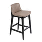 Scandinavian Indoor Solid Wood Bar Stool Upholstered Bar Stool Light Brown 1 Piece Clearhalo 'Bar Furniture' 'Bar Stools' 'bar_stools' 'furn' 'furn_bar_stools' 'Furniture' 'Kitchen & Dining Furniture' 7407248