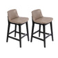 Scandinavian Indoor Solid Wood Bar Stool Upholstered Bar Stool Light Brown 2 Piece Set Clearhalo 'Bar Furniture' 'Bar Stools' 'bar_stools' 'furn' 'furn_bar_stools' 'Furniture' 'Kitchen & Dining Furniture' 7407249