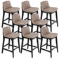 Scandinavian Indoor Solid Wood Bar Stool Upholstered Bar Stool Light Brown 8 Piece Set Clearhalo 'Bar Furniture' 'Bar Stools' 'bar_stools' 'furn' 'furn_bar_stools' 'Furniture' 'Kitchen & Dining Furniture' 7407252