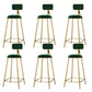 Round Bar Stools Industrial Dining Stools with Gold Metal Base Green 6 Piece Set Clearhalo 'Bar Furniture' 'Bar Stools' 'bar_stools' 'furn' 'furn_bar_stools' 'Furniture' 'Kitchen & Dining Furniture' 7407259