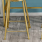 Round Bar Stools Industrial Dining Stools with Gold Metal Base Clearhalo 'Bar Furniture' 'Bar Stools' 'bar_stools' 'furn' 'furn_bar_stools' 'Furniture' 'Kitchen & Dining Furniture' 7407263