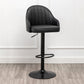 Adjustable Armed Swivel Barstools Faux Leather Bar Stools with Metal Legs