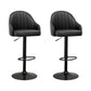 Adjustable Armed Swivel Barstools Faux Leather Bar Stools with Metal Legs