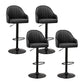Adjustable Armed Swivel Barstools Faux Leather Bar Stools with Metal Legs