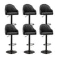 Adjustable Armed Swivel Barstools Faux Leather Bar Stools with Metal Legs