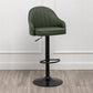 Adjustable Armed Swivel Barstools Faux Leather Bar Stools with Metal Legs