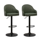 Adjustable Armed Swivel Barstools Faux Leather Bar Stools with Metal Legs