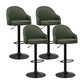Adjustable Armed Swivel Barstools Faux Leather Bar Stools with Metal Legs