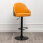 Adjustable Armed Swivel Barstools Faux Leather Bar Stools with Metal Legs