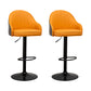 Adjustable Armed Swivel Barstools Faux Leather Bar Stools with Metal Legs