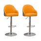 Adjustable Armed Swivel Barstools Faux Leather Bar Stools with Metal Legs
