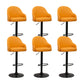 Adjustable Armed Swivel Barstools Faux Leather Bar Stools with Metal Legs