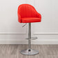 Adjustable Armed Swivel Barstools Faux Leather Bar Stools with Metal Legs