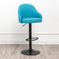Adjustable Armed Swivel Barstools Faux Leather Bar Stools with Metal Legs