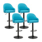 Adjustable Armed Swivel Barstools Faux Leather Bar Stools with Metal Legs