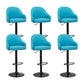 Adjustable Armed Swivel Barstools Faux Leather Bar Stools with Metal Legs