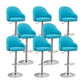 Adjustable Armed Swivel Barstools Faux Leather Bar Stools with Metal Legs