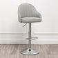 Adjustable Armed Swivel Barstools Faux Leather Bar Stools with Metal Legs