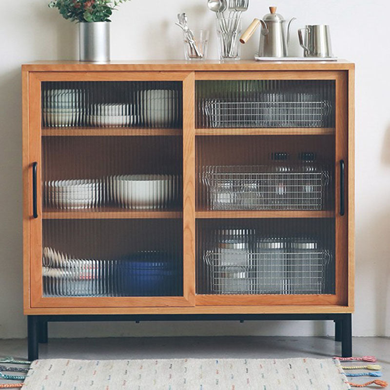 Scheda laterale in legno moderno minimalista casa rettangolare rettangolare con porta