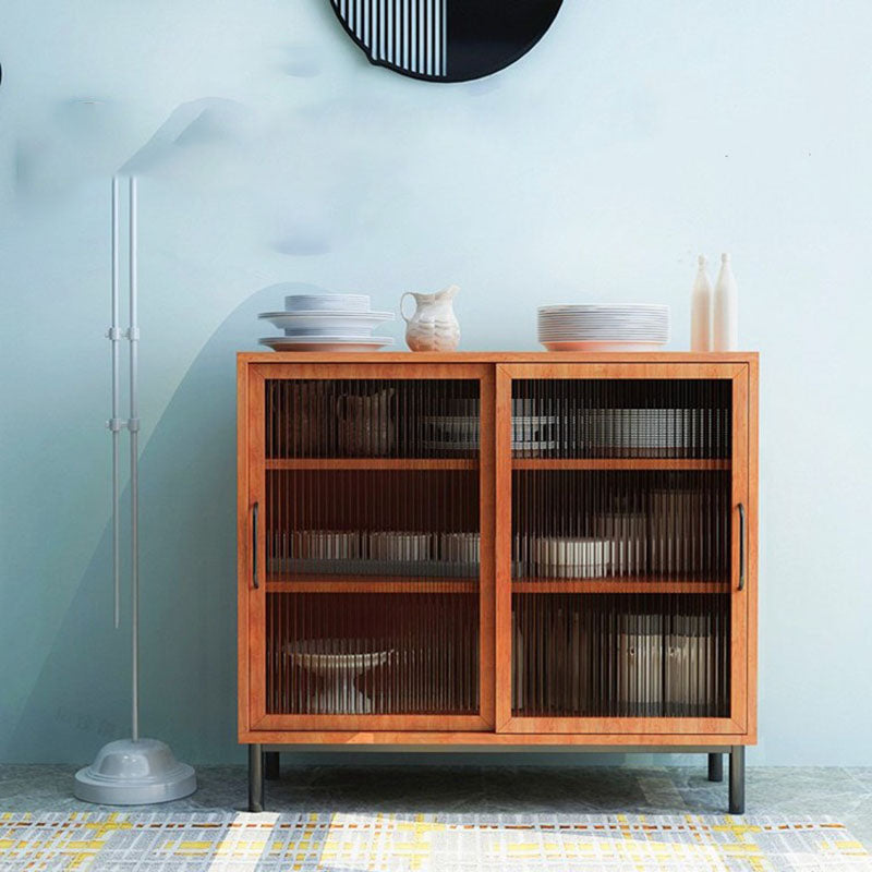 Scheda laterale in legno moderno minimalista casa rettangolare rettangolare con porta