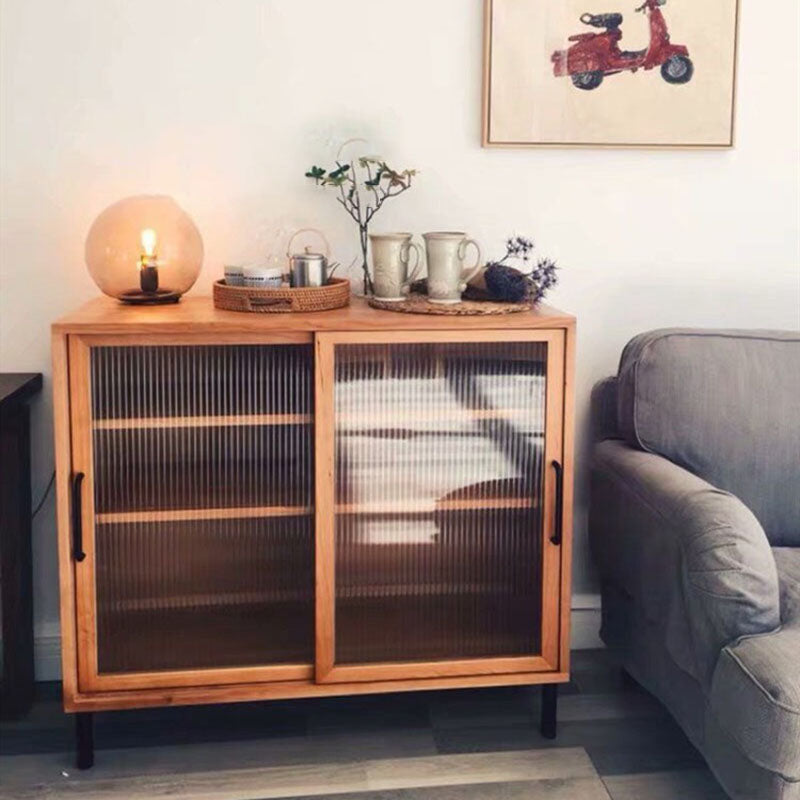 Scheda laterale in legno moderno minimalista casa rettangolare rettangolare con porta