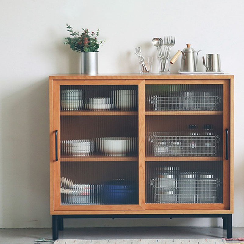 Scheda laterale in legno moderno minimalista casa rettangolare rettangolare con porta