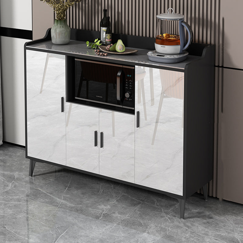 Server da pranzo contemporaneo Scaffali regolabile Gabinetto della credenza con spazio di archiviazione aperta