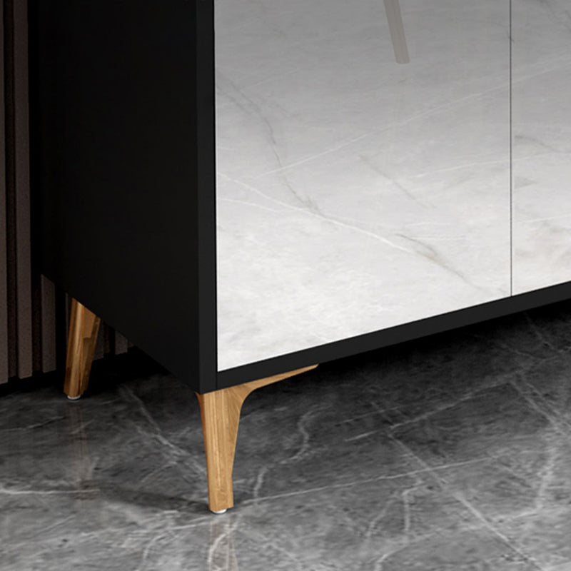 Server da pranzo contemporaneo Scaffali regolabile Gabinetto della credenza con spazio di archiviazione aperta