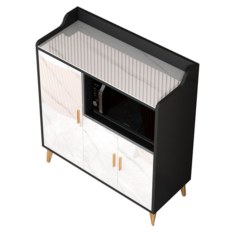 Server da pranzo contemporaneo Scaffali regolabile Gabinetto della credenza con spazio di archiviazione aperta