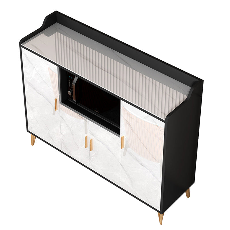 Server da pranzo contemporaneo Scaffali regolabile Gabinetto della credenza con spazio di archiviazione aperta