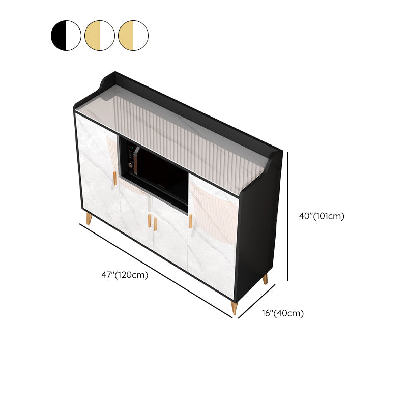 Server da pranzo contemporaneo Scaffali regolabile Gabinetto della credenza con spazio di archiviazione aperta