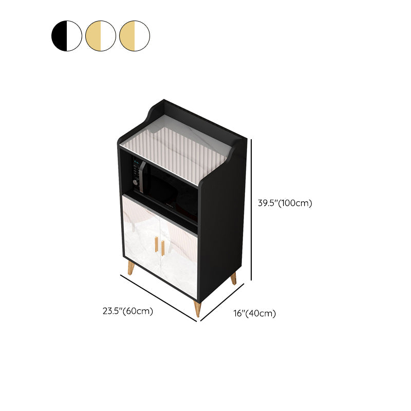 Server da pranzo contemporaneo Scaffali regolabile Gabinetto della credenza con spazio di archiviazione aperta