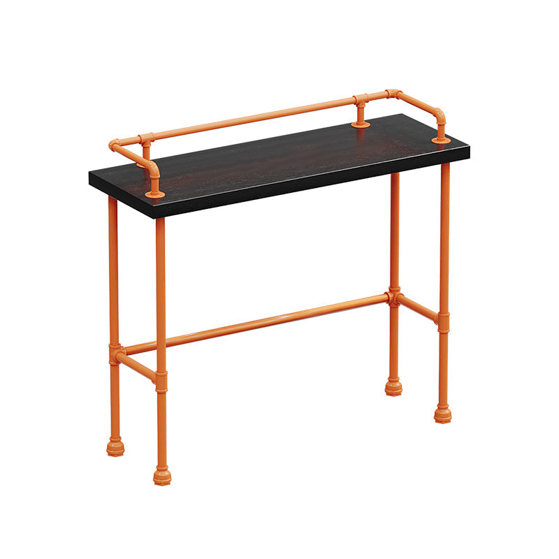 Indoor Contemporary Bar Dining Table Rectangle Metal Legs Bar Table 51.2"L x 17.7"W x 41.3"H Without Chairs Clearhalo 'Bar Furniture' 'Bar Tables' 'bar_tables' 'furn' 'furn_bar_tables' 'Furniture' 'Kitchen & Dining Furniture' 7407672