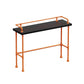Indoor Contemporary Bar Dining Table Rectangle Metal Legs Bar Table 59.1"L x 17.7"W x 41.3"H Without Chairs Clearhalo 'Bar Furniture' 'Bar Tables' 'bar_tables' 'furn' 'furn_bar_tables' 'Furniture' 'Kitchen & Dining Furniture' 7407673