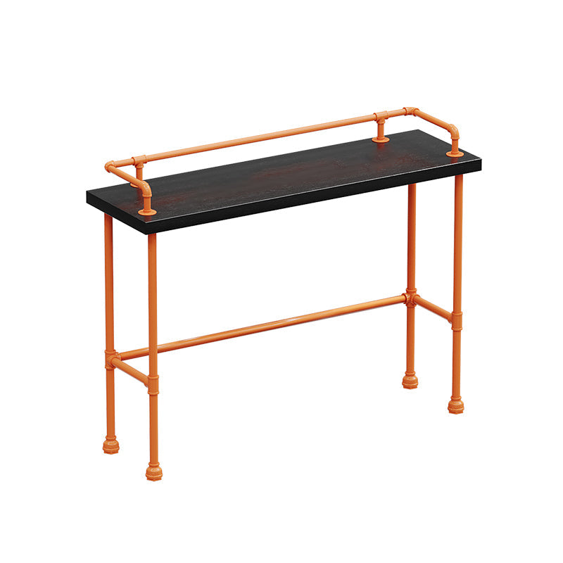 Indoor Contemporary Bar Dining Table Rectangle Metal Legs Bar Table 59.1"L x 17.7"W x 41.3"H Without Chairs Clearhalo 'Bar Furniture' 'Bar Tables' 'bar_tables' 'furn' 'furn_bar_tables' 'Furniture' 'Kitchen & Dining Furniture' 7407673