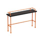 Indoor Contemporary Bar Dining Table Rectangle Metal Legs Bar Table 70.9"L x 17.7"W x 41.3"H Without Chairs Clearhalo 'Bar Furniture' 'Bar Tables' 'bar_tables' 'furn' 'furn_bar_tables' 'Furniture' 'Kitchen & Dining Furniture' 7407675