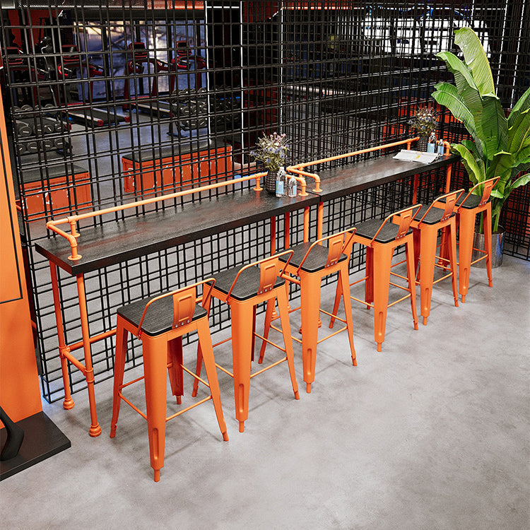 Indoor Contemporary Bar Dining Table Rectangle Metal Legs Bar Table Clearhalo 'Bar Furniture' 'Bar Tables' 'bar_tables' 'furn' 'furn_bar_tables' 'Furniture' 'Kitchen & Dining Furniture' 7407676