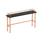 Indoor Contemporary Bar Dining Table Rectangle Metal Legs Bar Table 78.7"L x 17.7"W x 41.3"H Without Chairs Clearhalo 'Bar Furniture' 'Bar Tables' 'bar_tables' 'furn' 'furn_bar_tables' 'Furniture' 'Kitchen & Dining Furniture' 7407677