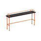Indoor Contemporary Bar Dining Table Rectangle Metal Legs Bar Table 90.6"L x 17.7"W x 41.3"H Without Chairs Clearhalo 'Bar Furniture' 'Bar Tables' 'bar_tables' 'furn' 'furn_bar_tables' 'Furniture' 'Kitchen & Dining Furniture' 7407679