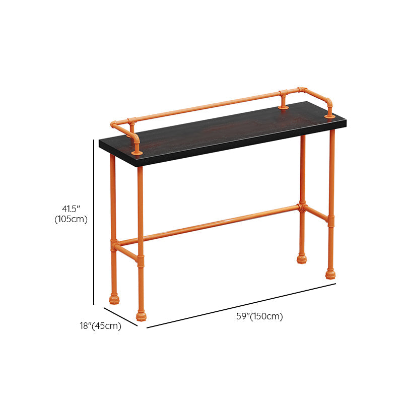 Indoor Contemporary Bar Dining Table Rectangle Metal Legs Bar Table Clearhalo 'Bar Furniture' 'Bar Tables' 'bar_tables' 'furn' 'furn_bar_tables' 'Furniture' 'Kitchen & Dining Furniture' 7407682